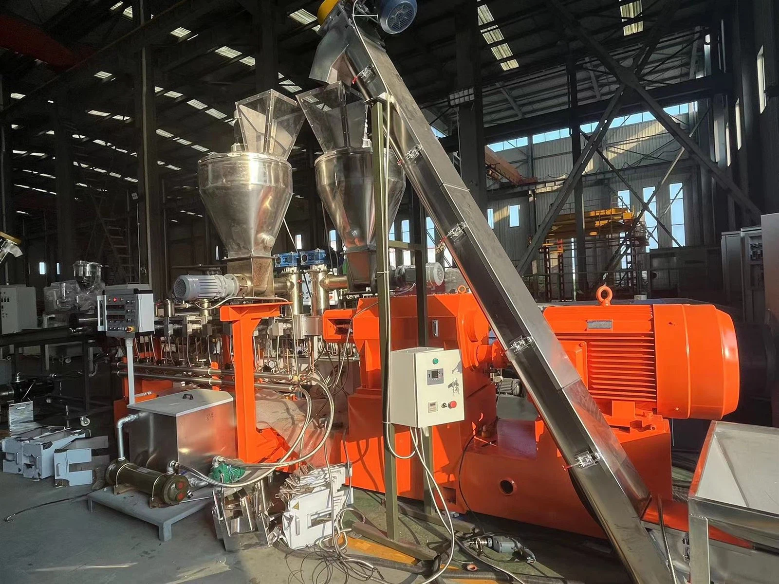 PET film material twin screw extruder machine PET film material twin screw extruder machine